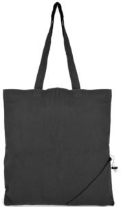 Black Coloured Foldable Branded Tote Bags from The Promobag Warehouse